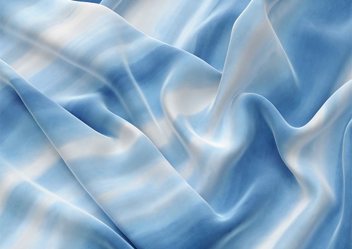 Ombre Velvet, Vivid Blue - Motorised Roman Blind - Image 4